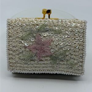 Vintage sequin & bead coin purse  & wallet.